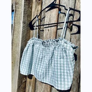 Plaid Crop Tank Top
